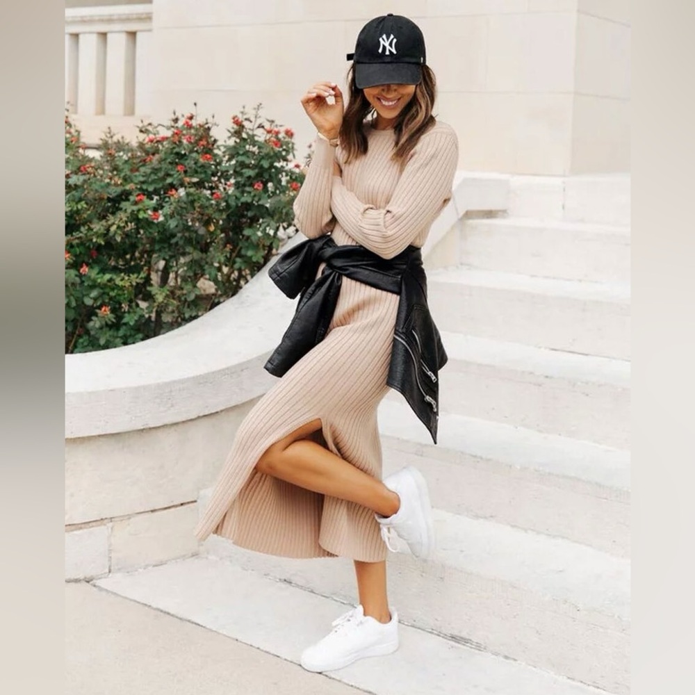 Nordstrom Wayf X Bff Hollie Long Sleeve Sweater Dress